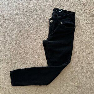 Seven7 Pants Womens 8 32x30 Mid Rise Corduroy Black Skinny Chino